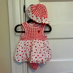 Strawberry Dress and Hat